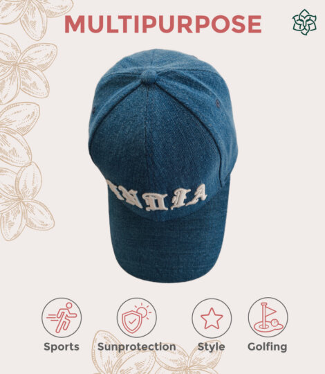 Branded India Blue-White Baseball Cap – Caps for men and women