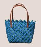 Beach Bag Hand Bag Plastic Medium Blue Tote Bag
