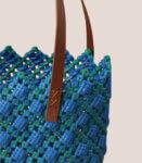 Beach Bag Hand Bag Plastic Medium Blue Tote Bag