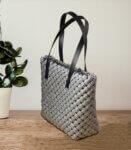 Beach Bag Hand Bag Plastic Large Silver Designer Tote Bag