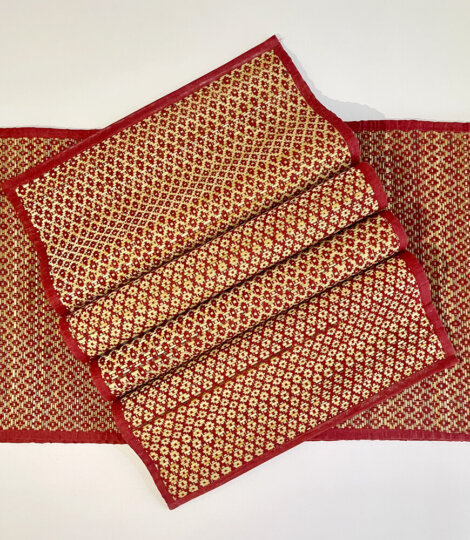 grass-hand-woven-red-tan-table-mats-runner-set-of-5-2