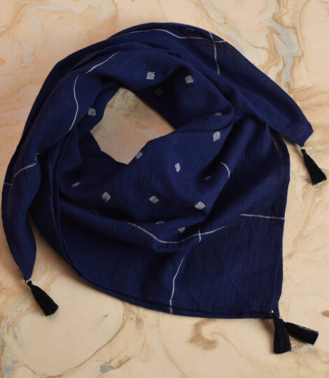indigo-blue-khadi-jamdani-scarf-1
