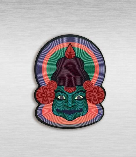 line-art-kathakali-kerala-india-magnet-3