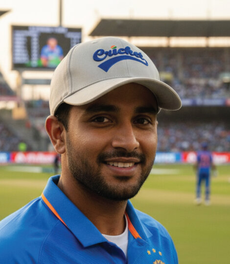 Pale Grey Pure Cotton Baseball Cap with 3D Cricket Embroidery in Blue