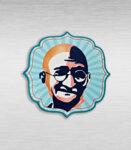 Pop Art Gandhi India Wooden Magnet