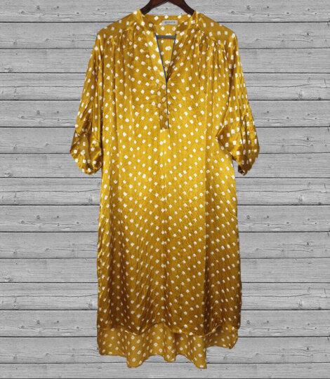 bandhani-tie-dye-mustard-yellow-silk-shirt-dress-1