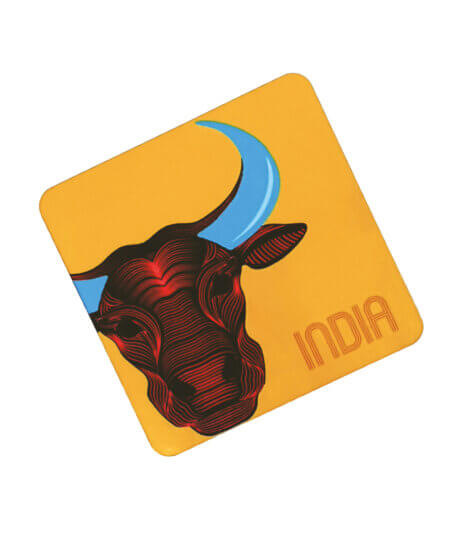 buffalo-line-art-print-india-souvenir-yellow-coasters-1