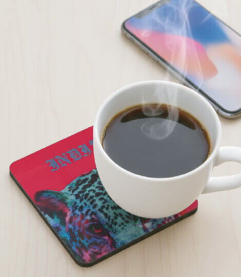 Pop Art Leopard Print India Souvenir Coasters (Set of 6)