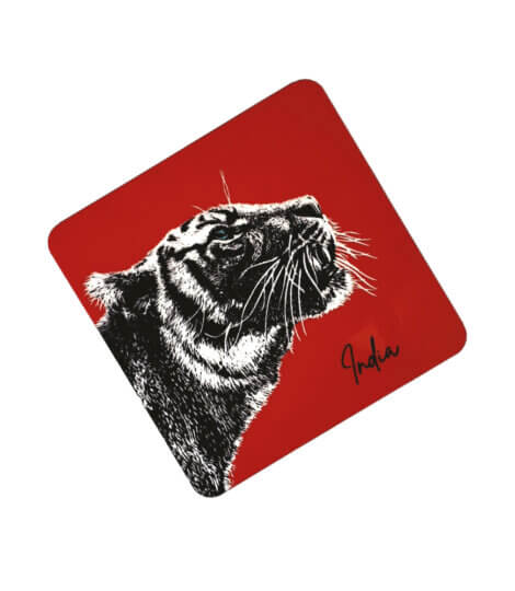 tiger-art-print-india-souvenir-red-coasters-1