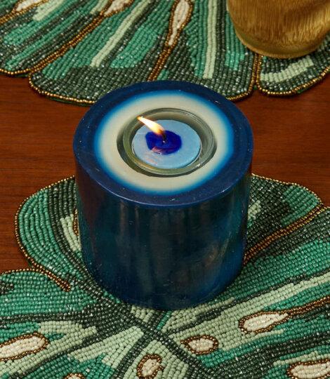 Fragrant Candle Blue Evil Eye, Hand Poured Wax Scented Candles