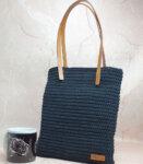 Crochet Handbag Black Crocheted Tote Bag Crochet Purse Vegan Bag