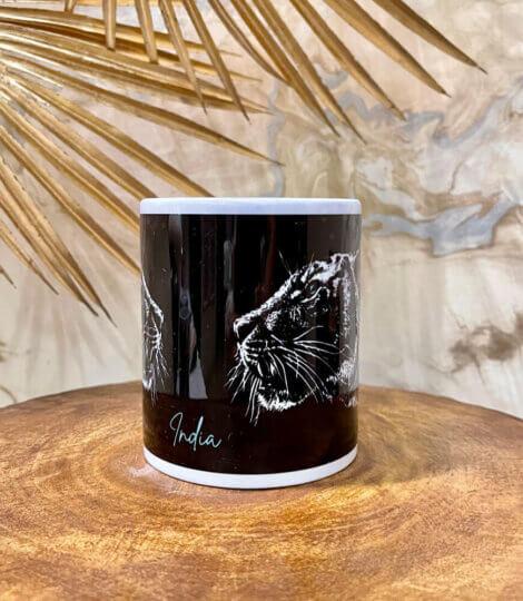 Gift Premier India Black Tiger Stylish Ceramic Coffee Mug 350 ml