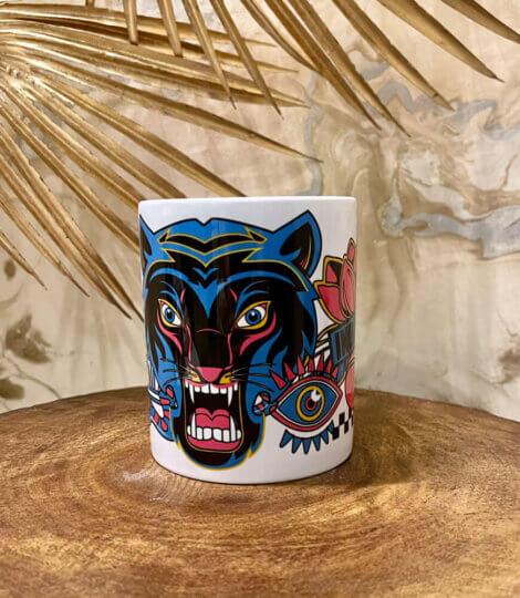 Souvenir Gift Premier India Colorful Graphic Art Large Ceramic Coffee Mug 350 ml