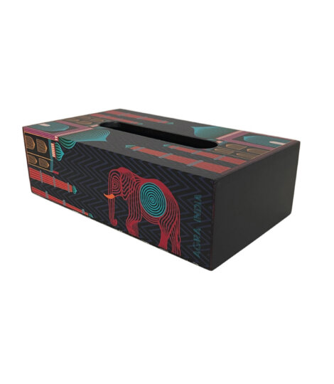 Maatir-Wooden-Tissue-Box-with-Taj-Mahal-Line-Art-Pop-Colors-Print-1