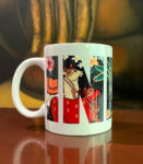 Souvenir Gift Premier India Colorful Traditional Art Large Ceramic Coffee Mug 350 ml