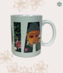 Souvenir Gift Premier India Colorful Traditional Art Large Ceramic Coffee Mug 350 ml