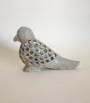 Hand Carved Stone Parrot Figurine with Jaali Design
