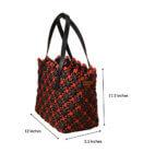 Koodai Beach Bag Large Red Black Designer Tote Handbag