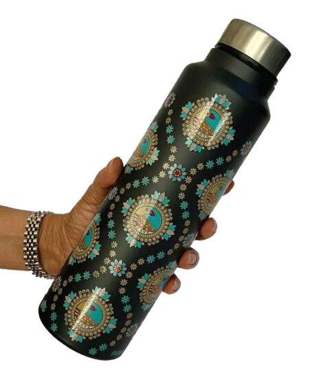 Madhubani Art Stainless Steel Water Bottle