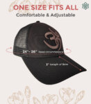 India Black – Grey OM Symbol Baseball Cap