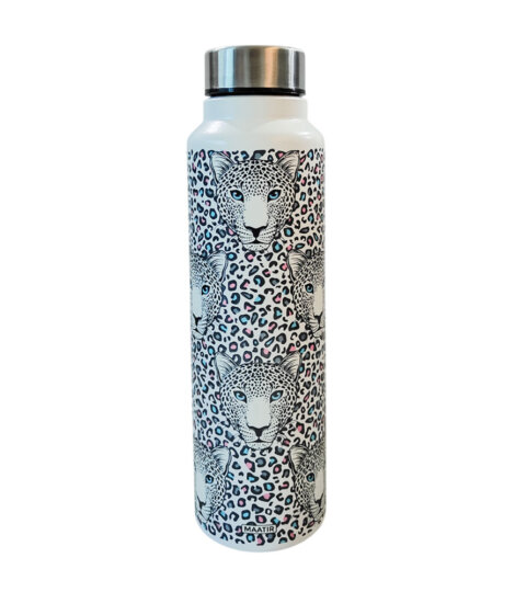 Leopard-Abstract-Art-White-Stainless-Steel-Water-Bottle-1