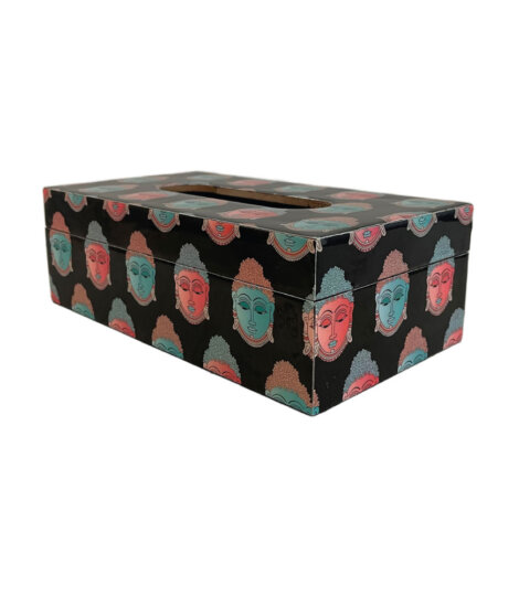 Maatir-Wooden-Tissue-Box-with-Buddha-Kalamkari-Pop-Art-Print-1