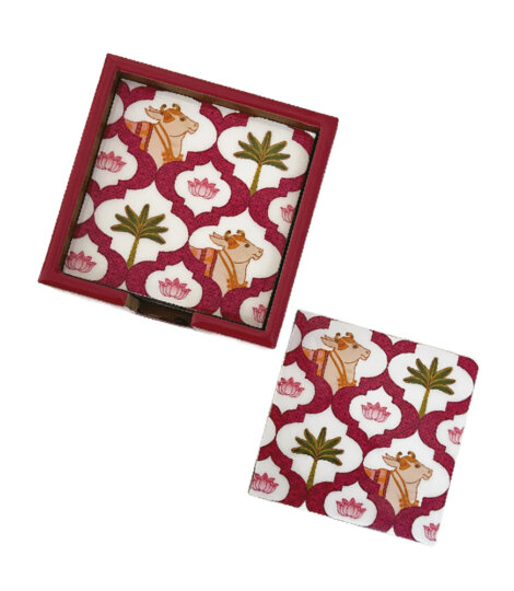 pichwai-art-print-souvenir-white-pink-coasters-set-of-6-1