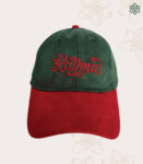 India Karma Embroidered Baseball Cap – Suede Green Cap