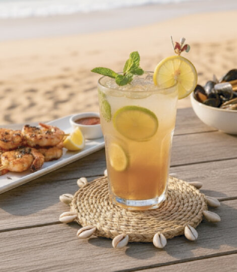 Hand Crafted Round Jute Coasters with Shells – Set of 4