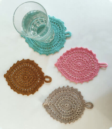 Hand-Crocheted-Pastel-Leaves-Set-of-4-1