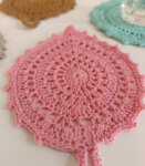Hand Crocheted Pastel Leaves – Set of 4