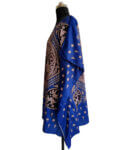 Royal Blue Kalamkari Raha Krishna - Vegan Silk Pashmina Kaftan Dress
