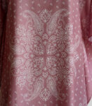 Rose Pink Paisley - Vegan Silk Pashmina Kaftan Dress