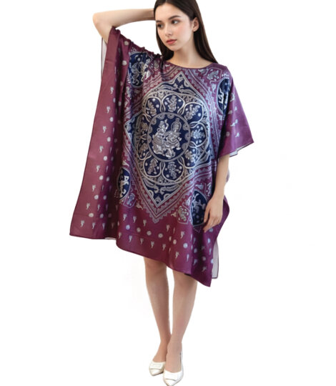 maroon-kalamkari-art-kaftan-dress-for-women-3