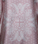 Rose Pink Paisley - Vegan Silk Pashmina Short Kaftan