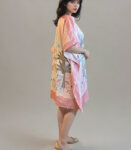 Pink Cow Pichwai - Vegan Silk Pashmina Short Kaftan