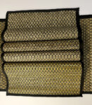 Grass Hand Woven Black & White Table Mats & Runner (set of 5)