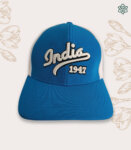 India 1947 White & Blue Baseball Cap - Unisex Caps