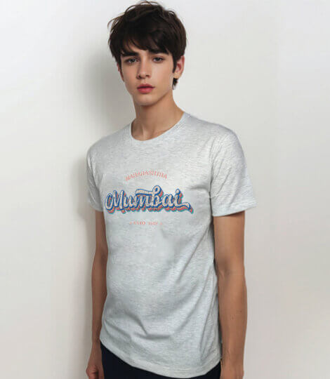 Mumbai Grunge Typography T-shirt