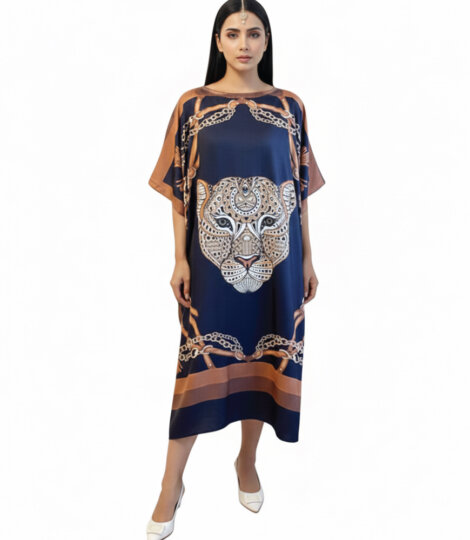 black-tribal-leopard-art-kaftan-dress-for-women-1