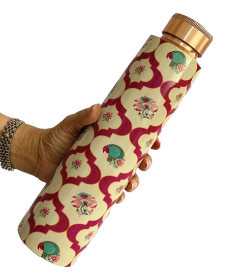 Maatir Parrot Pop Art Pure Copper Water Bottle