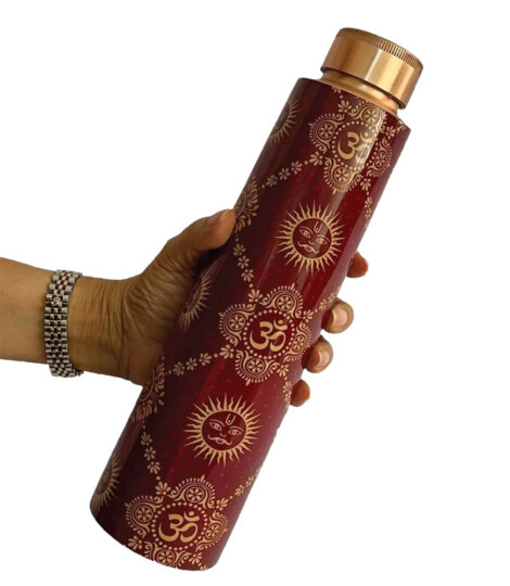 Maatir Surya with Om Art Pure Copper Water Bottle