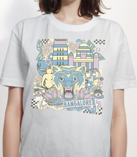Women's Bengaluru Graphic Art T-Shirt