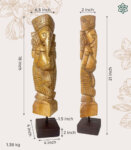 Lord Ganesha Hand Carved Wood Statue Figurine