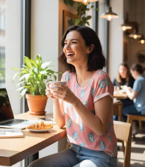 Kalamkari Peach T-shirt
