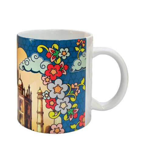 Taj-Mahal Blue-Floral-Mug-1