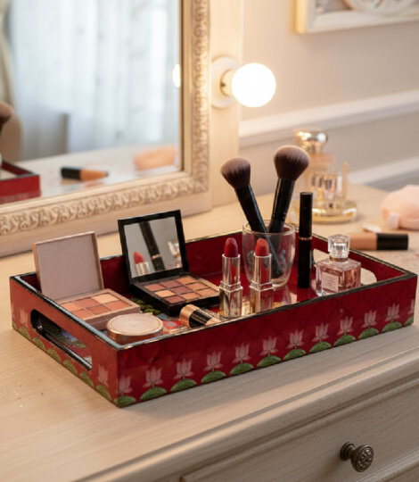 Pichwai Cow Art Tray