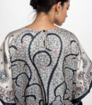 Kalamkari Horse Black & White Long Kaftan