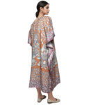 Orange Kalamkari Radha Krishna Kaftan