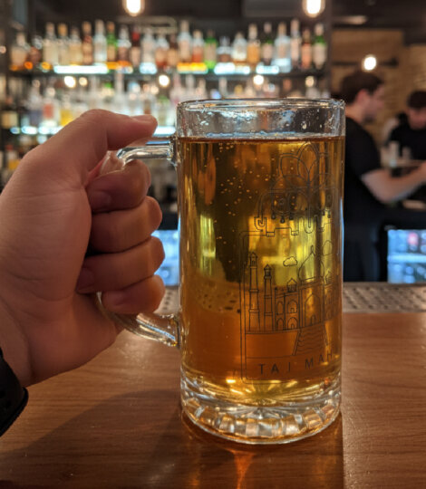 Taj Mahal X Elephant Green Glass Beer Mug